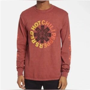 NWT Red Hot Chili Peppers Men’s Vintage Wash Long Sleeve Graphic Tee Shirt
